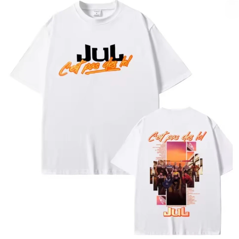 Rapper Jul Music Album World Tour 2026 T-shirt Men Women Hip Hop Oversized Short Sleeve T Shirts Male Fashion Vintage Streetwear