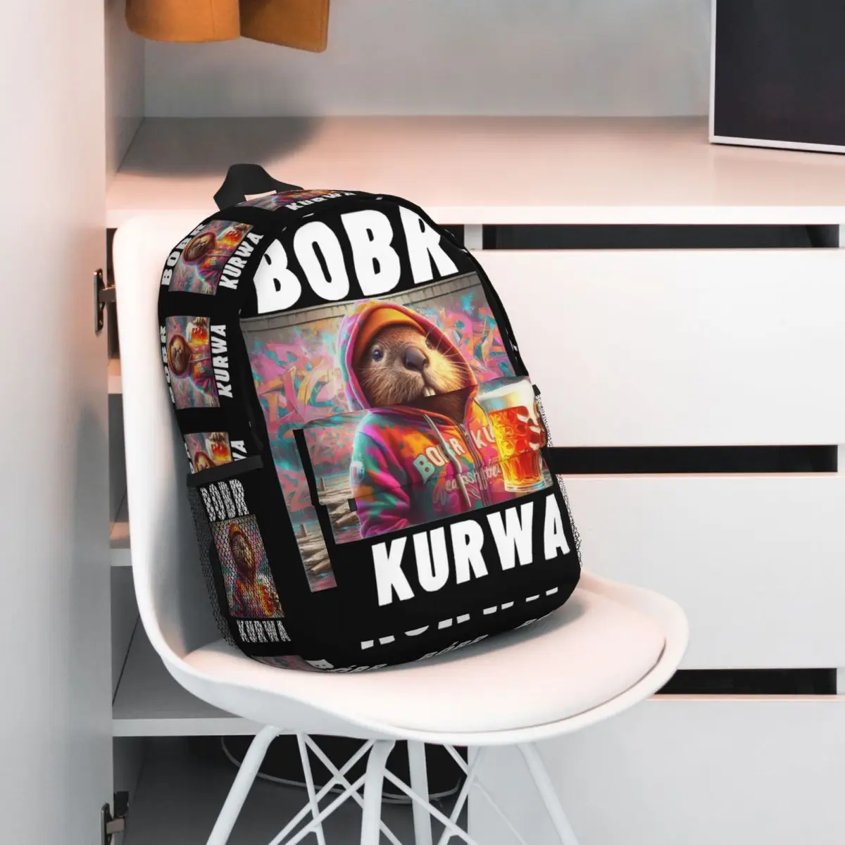 Bobr Kurwa trinken Bier Rucksack Middle High College School Schüler Bücher tasche