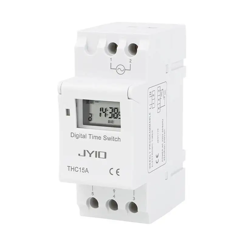 THC15A Rail-Mounted Switch Timer Memory Controller 220V Fully Automatic Power-Off AHC15A Din Rail Weekly 7 Days Programmable