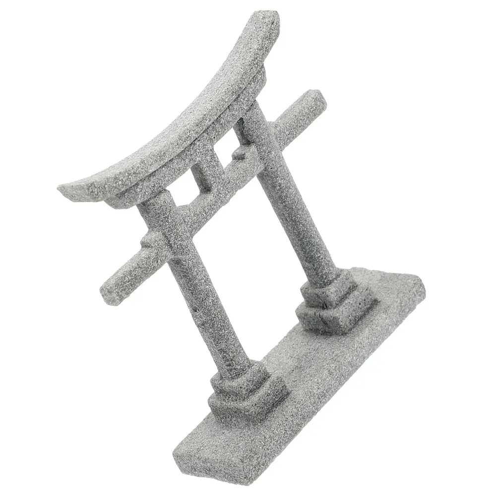 

1pc Grey Sculpture Simulation Ornament Aquarium Landscape Prop Fish Tank Garden Micro Landscape Decor Yard Decor Zen Style