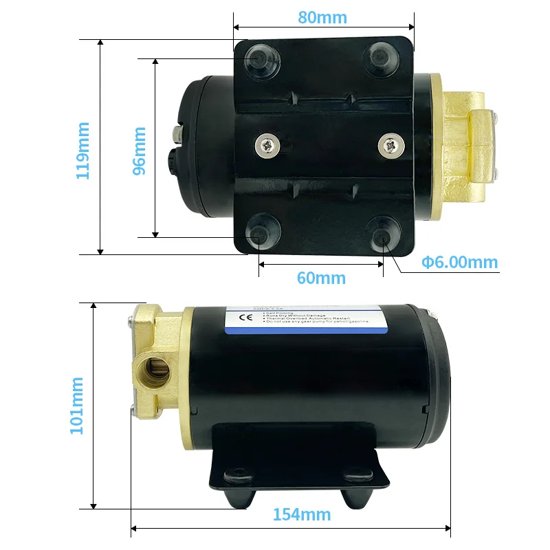 SAILINGFLO FP-24 24V Electric Hydraulic Gear Pump For Fuel Transfer Diesel