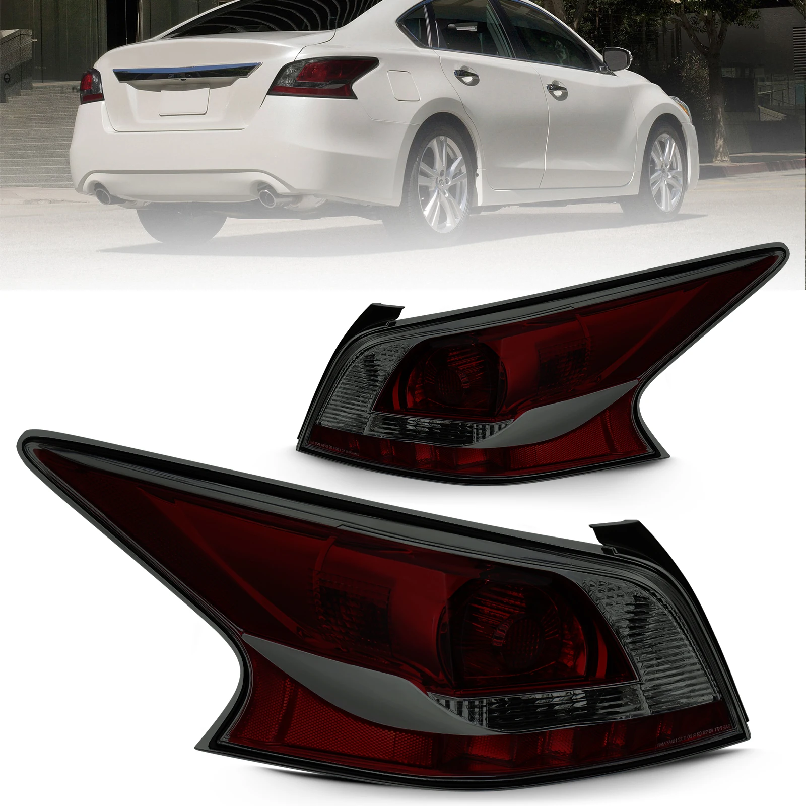 

2 шт. задних фонарей с затемненными корпусами для Nissan Altima 4-дверный седан 2013-2015 гг.