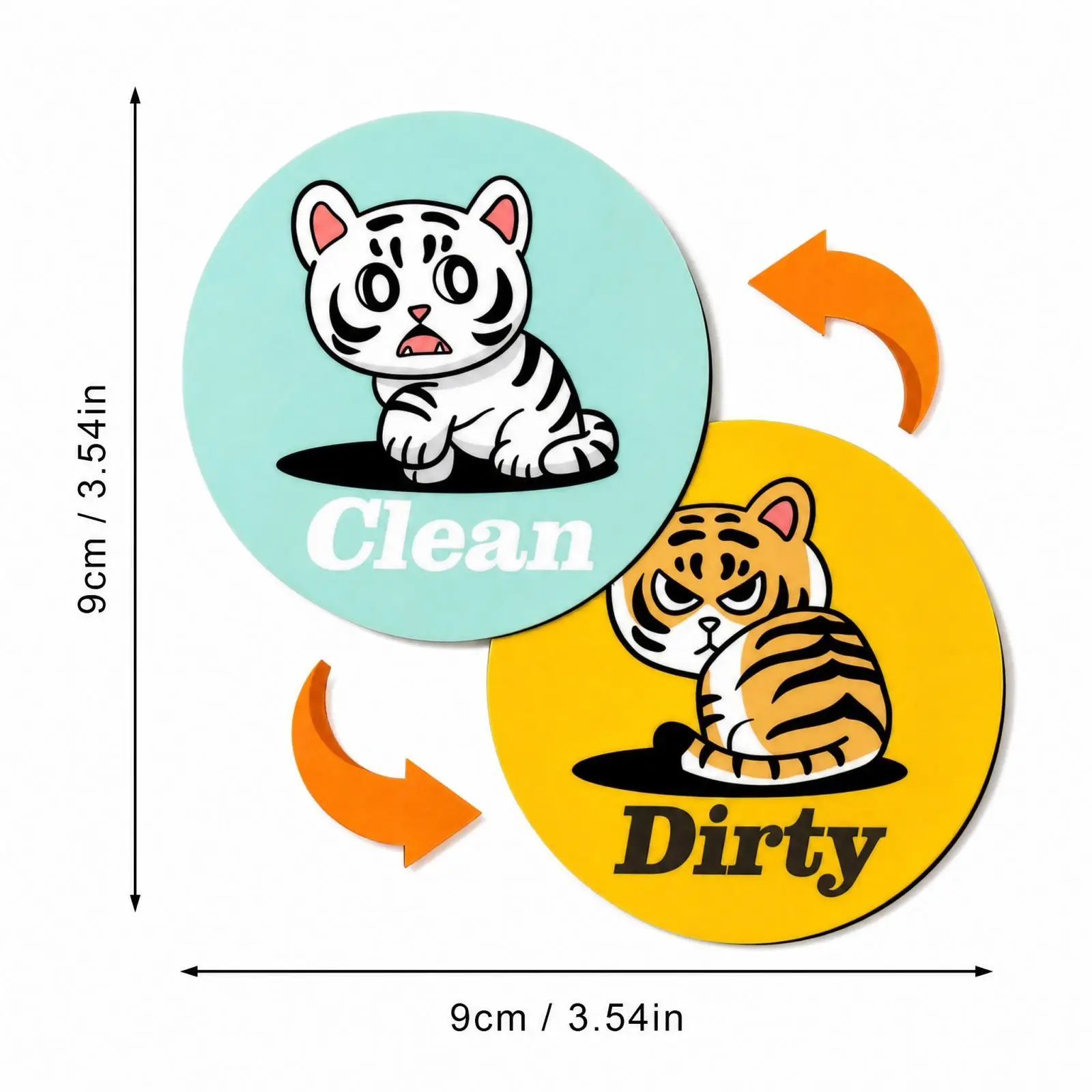 Double Sided Magnetic Fridge Sticker Cute Cartoon Animal Fridge Decal Magnet Home Kitchen Refrigerator Decoration