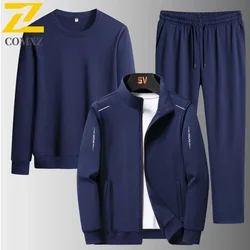 Male Tracksuit Jacket + Pants Men Set Large Size 6XL 7XL 8XL Fashion New  Autumn Winter Homme Suit Sweatshirt Sweatpants Man Set