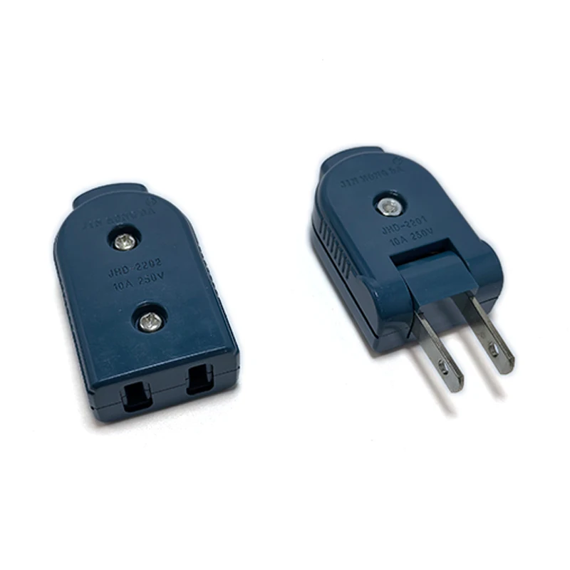 90 degree rotary power plug, American connection with two flat foot joint JHD-2201,2 pcs