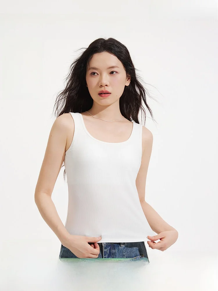 

Весна 2026: Модный женский жилет Hotwind прямого кроя с U-образным вырезом, для ношения как под одеждой, так и поверх, тонкий, однотонный