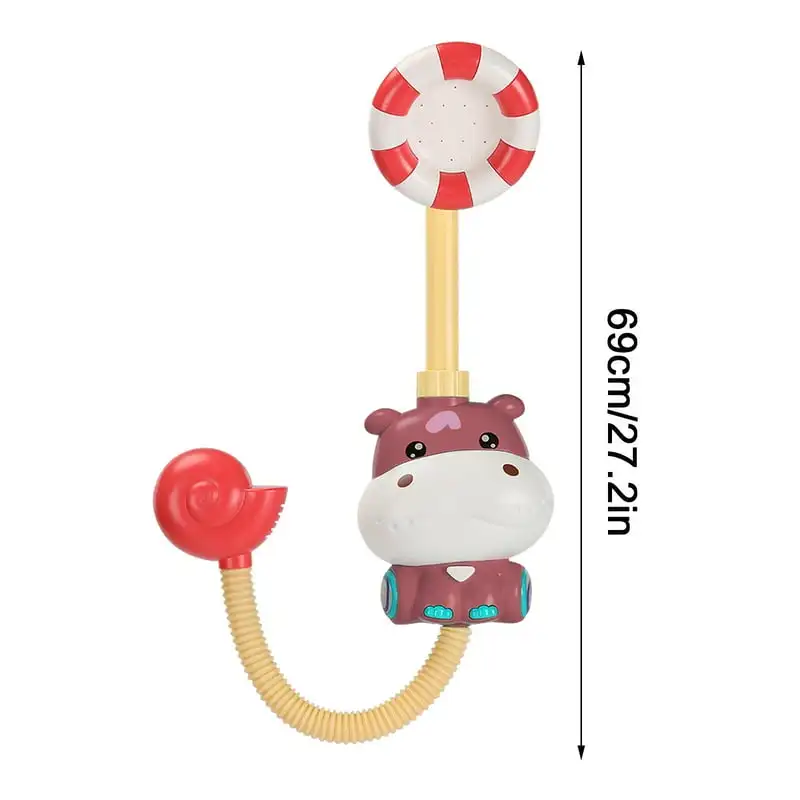 رأس دش حمام الطفل قابل للتعديل على شكل فيل كهربائي - لعبة حوض الاستحمام الممتعة، ملحقات حوض الاستحمام من مسحوق الأكريليك