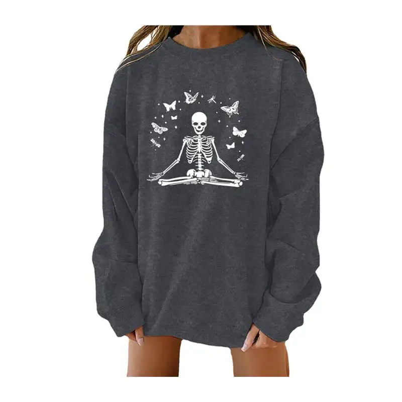 Sweat à capuche Long Sve rond Ne pour femmes, coupe ample, confortable, Streetwear, printemps été automne, haut décontracté