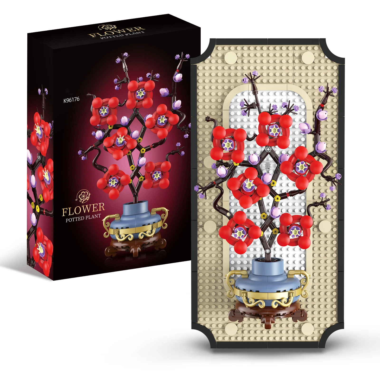 Pruimenbloesem fotolijst model montage speelgoed woondecoratie ornament bouwstenen set educatief speelgoed voor kinderen cadeau