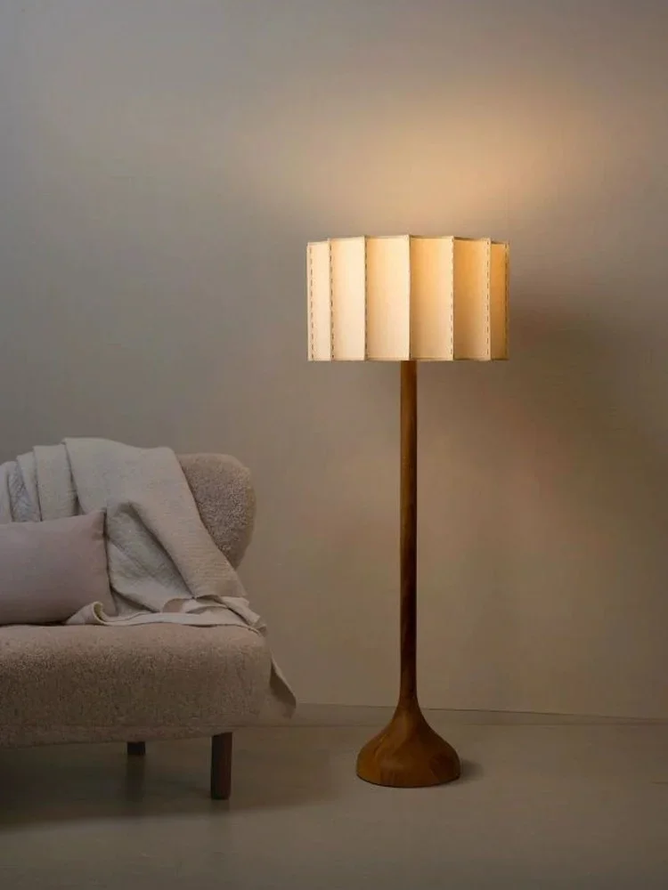 Styl japoński Wabi-sabi styl lampa podłogowa do salonu proste estetyczne badanie Retro herbaciarnia drewniana lampka nocna do sypialni