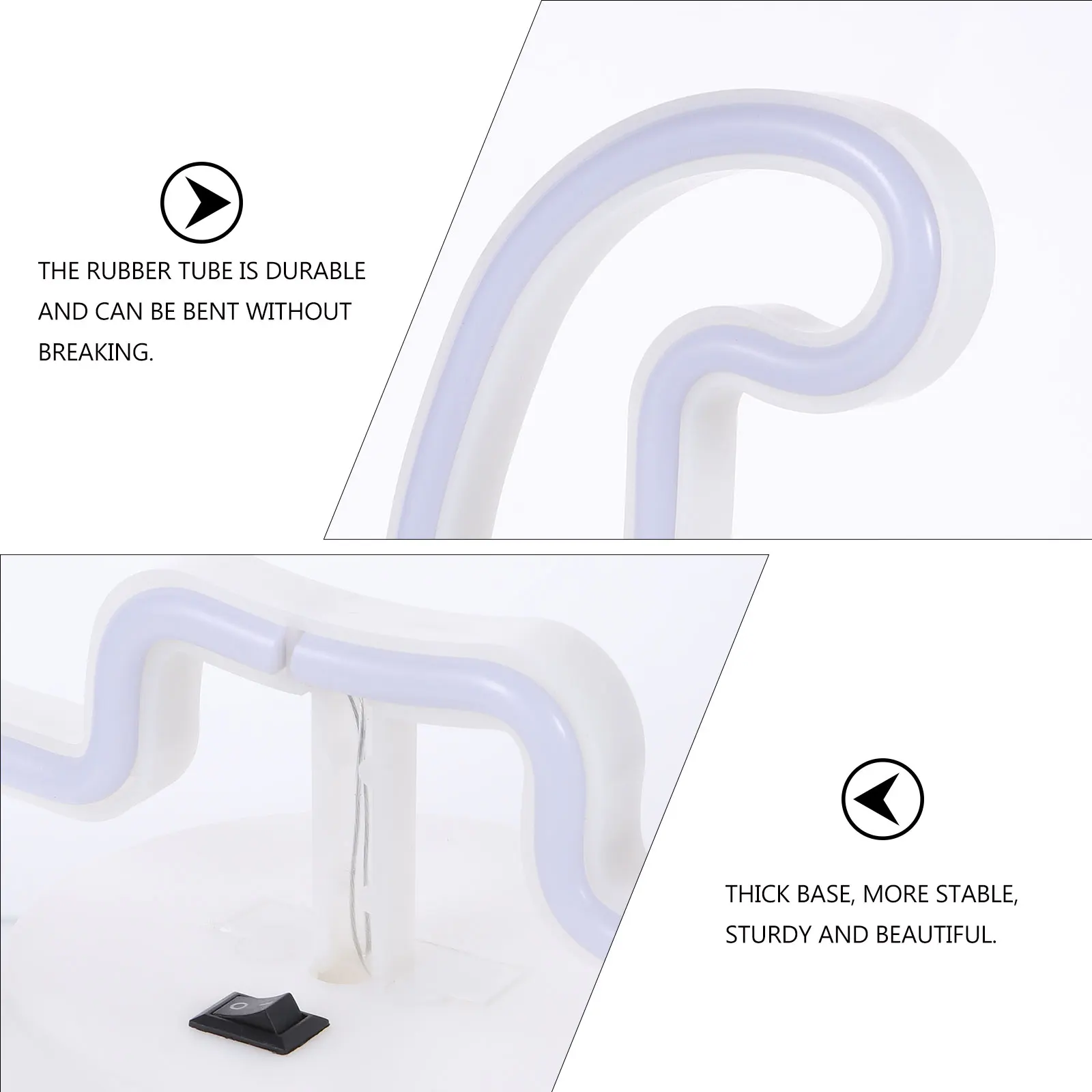 Dinosaur Shape Led Neon Night Lamp Acrylic Table Light For Home Party Decoration Durable Creative Dual Use Light Bedside Lamp