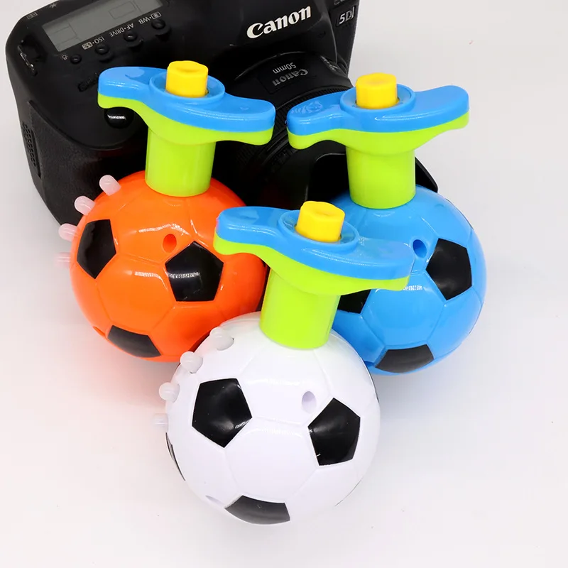 Novelty Funny Light-emitting Toys Simulation Soccer Ball Multi-color Spinning Gyro Toys With Light Music Soccer Ball Gyro