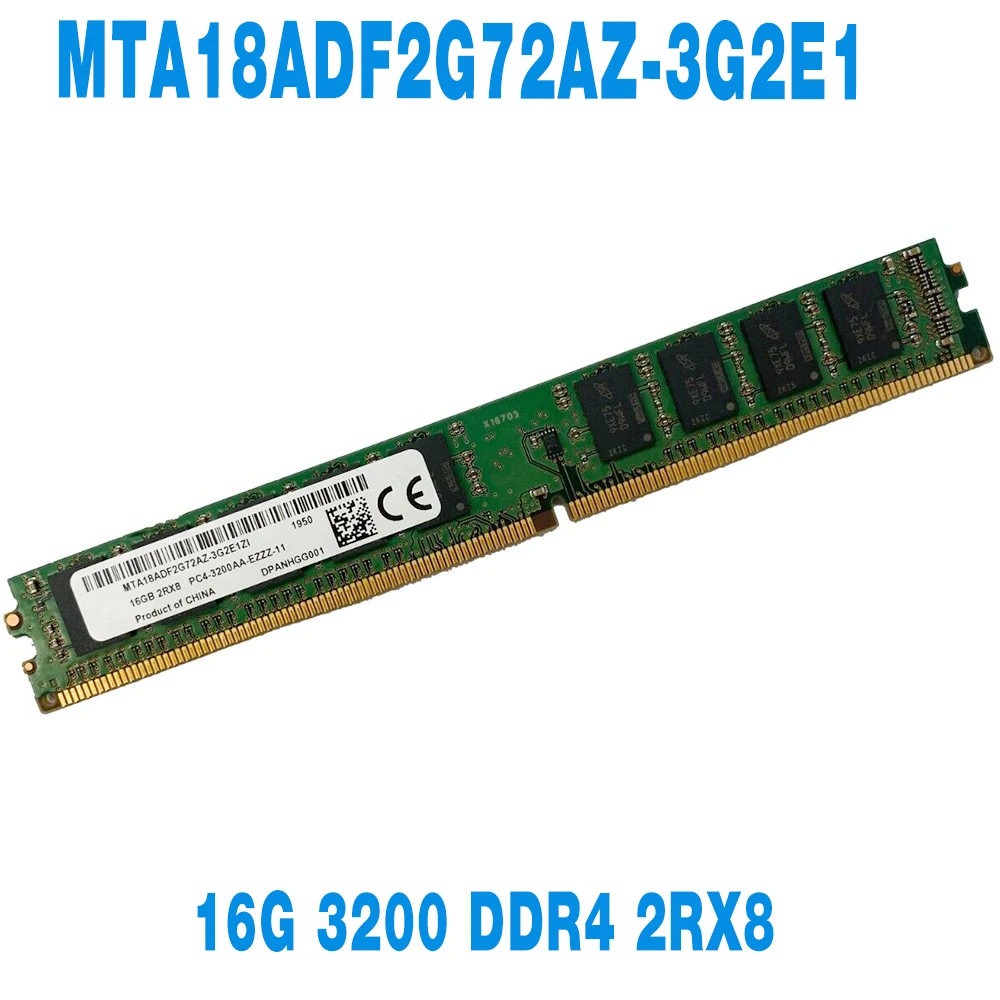 1PCS For MT RAM 16GB 16G 3200 DDR4 2RX8 UDIMM ECC Narrow VLP Server Memory Fast Ship High Quality MTA18ADF2G72AZ-3G2E1