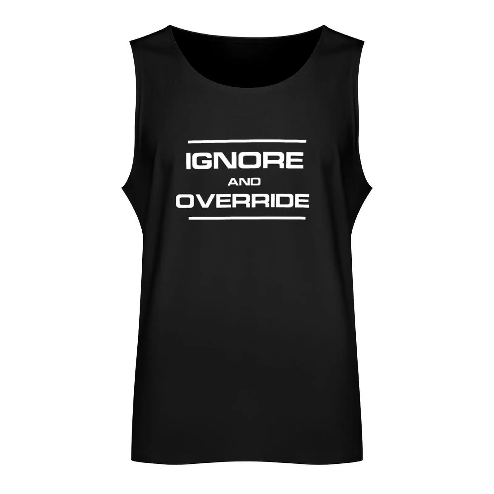 Ignore and Override Team Tank Top Men's vest Man sleeveless shirt Short sleeve