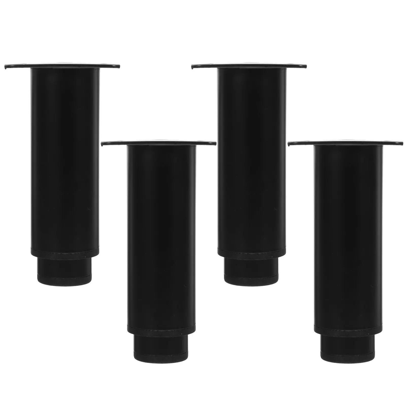4pcs Adjustable Furniture Legs 12-18CM Black Heavy Duty Support Feet for Sofa Table Cabinet Dresser Sturdy Waterproof