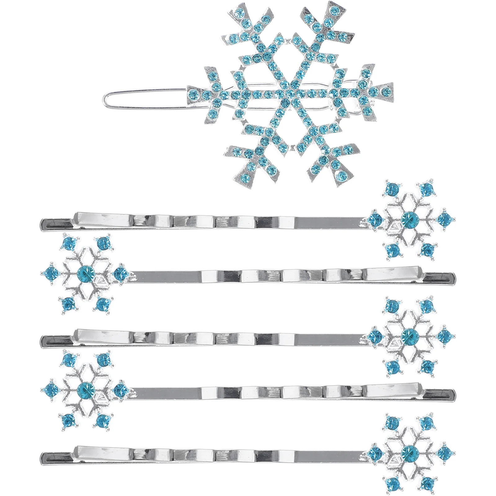 مجموعة مشابك شعر بشريط مختلط مكونة من 6 قطع من أحجار الراين المعدنية الملونة المتينة لتصفيف الشعر #3