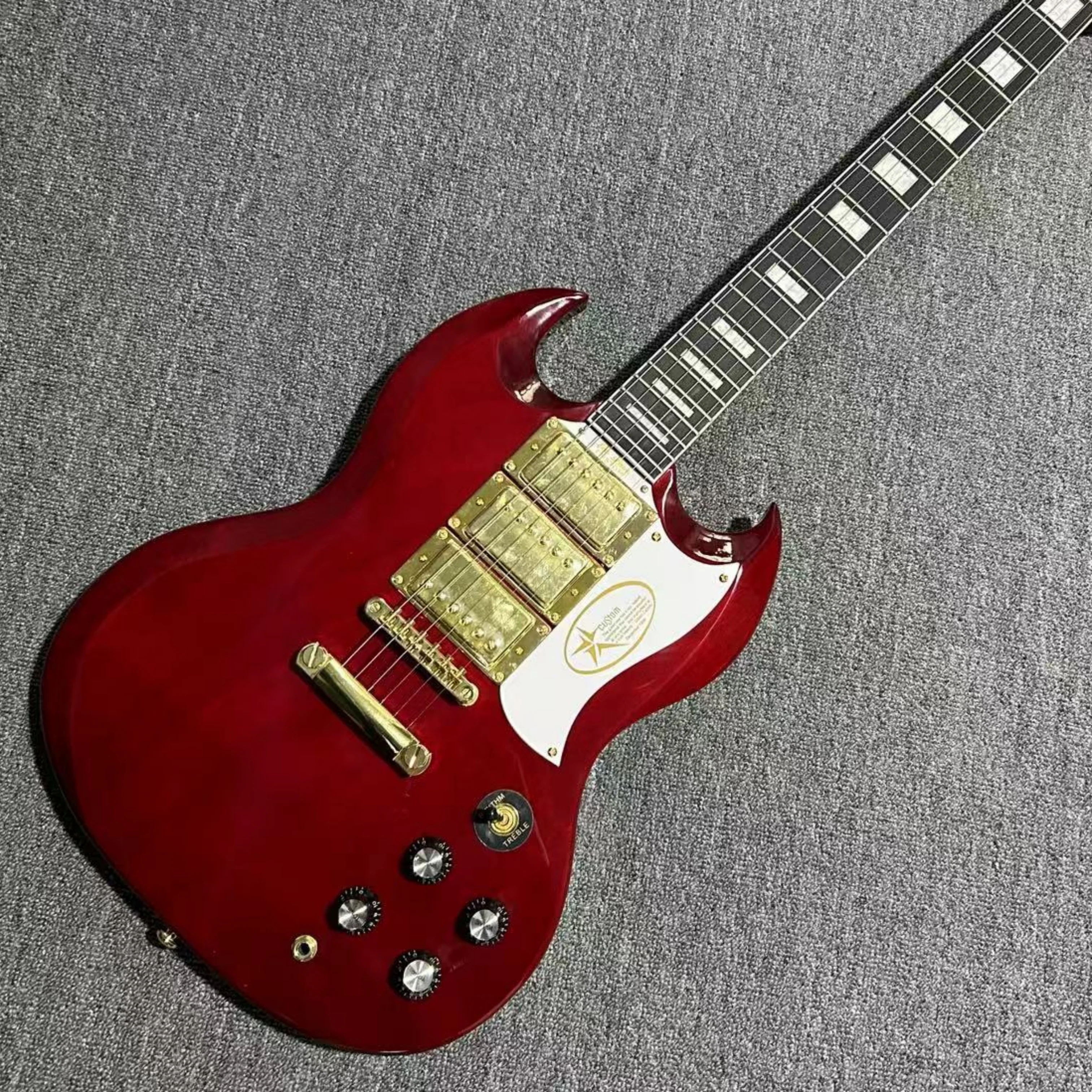 Hot Sale Gib Red SG Golden Hardware Electric Guitar Rosewood Fingerboard Mahogany Body Music Performance 22 Tone Position