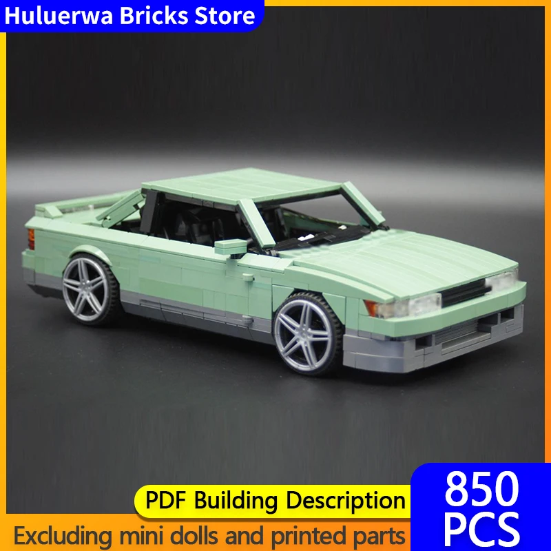 

City Car Model MOC Building Bricks S13 Classic Two-Door Sports Car Modular Technology Children Holiday Gifts Assemble Toys Suit