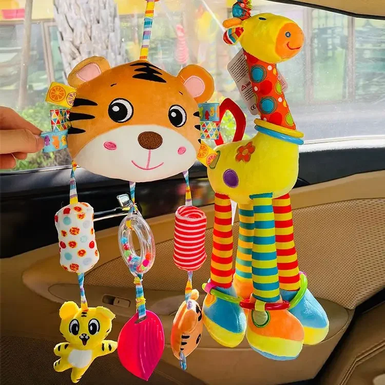 Kereta bayi lonceng angin besar 01 tahun, bel tempat tidur kursi mobil menenangkan boneka kereta bayi liontin mainan mewah grosir