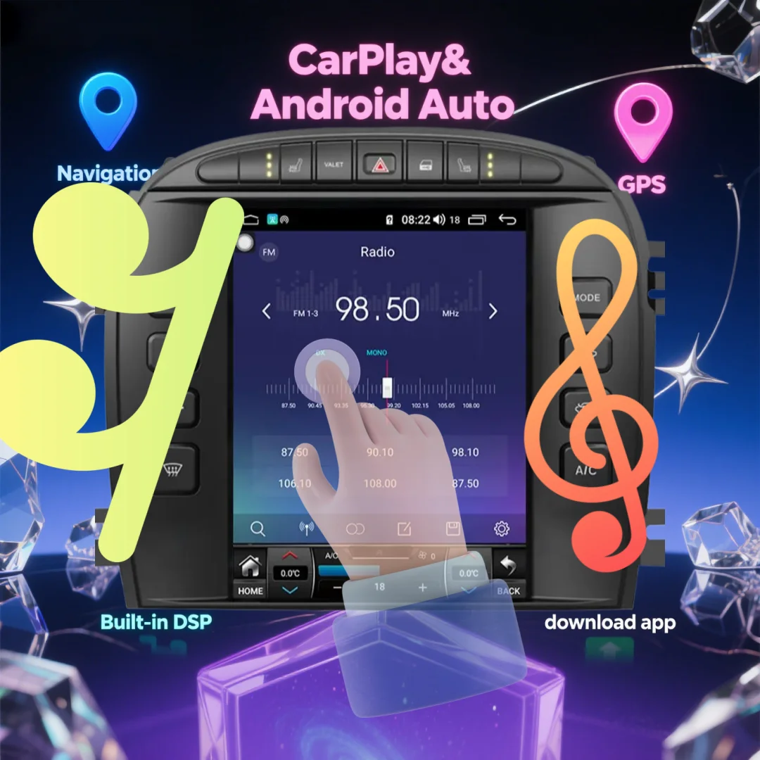 Radio CarPlay para Jaguar Stype S-type Xj 2001-2009 Multimedia Android Auto Radio pantalla táctil reproductor de radio GPS Navi Auto estéreo