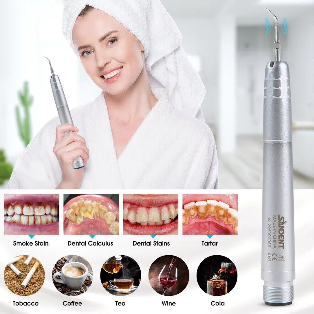 Détartreur d'air ultrasonique pour hygiéniste dentaire de Style Nsk, pièce à main, détartrage des dents Perio sonique, 2 trous + 3 embouts G1 G2 G4