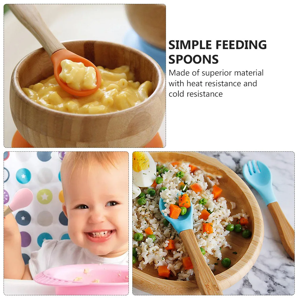 

6 шт. силиконовые детские ложки для кормления, термостойкие, износостойкие, безопасные, мягкие ложки, набор для детей, ложки для кормления детей