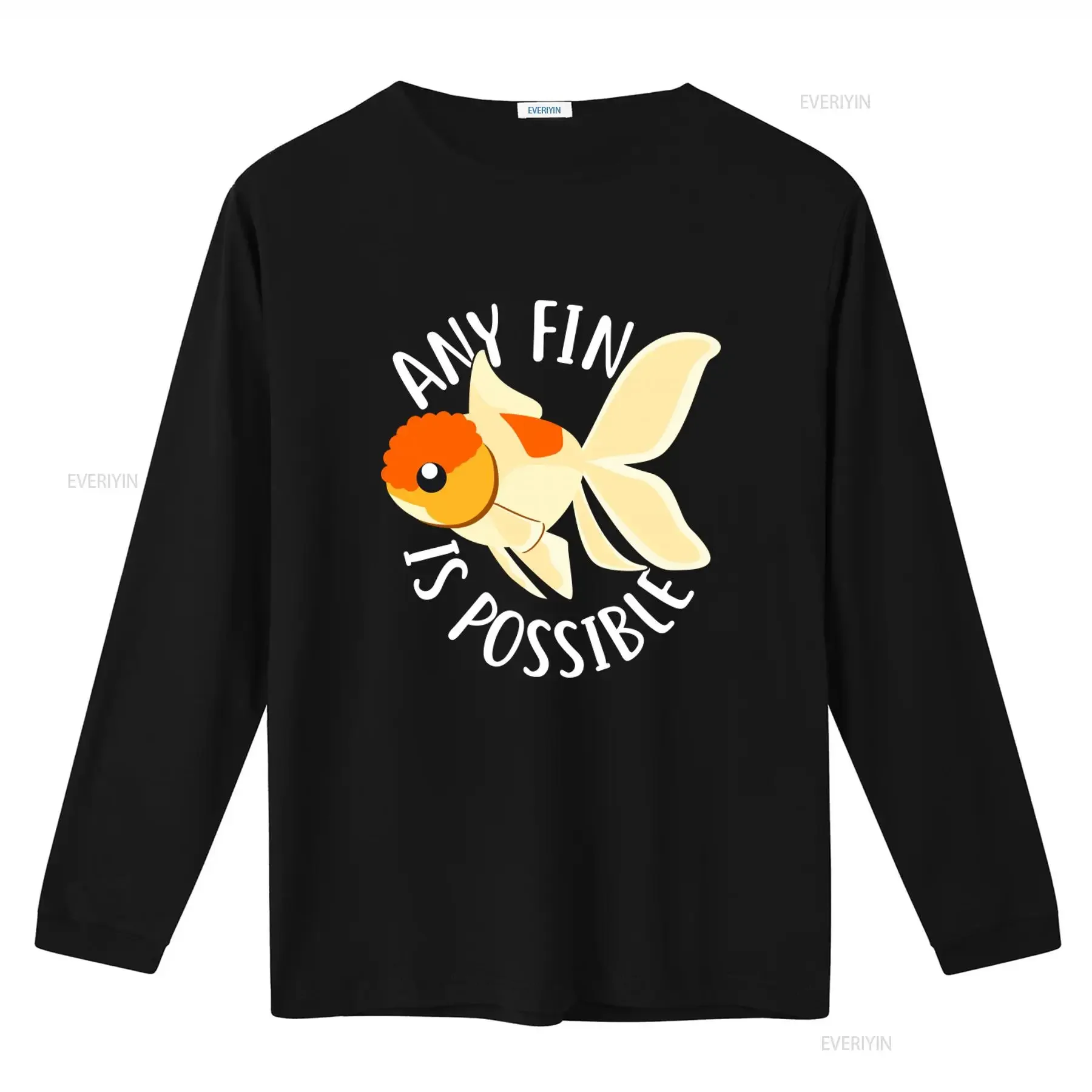 Funny Goldfish T Shirt Any Fin Is Possible Cute Fishkeeping Design for Fish Lovers Aquarium Keepers vintage Washed graphic