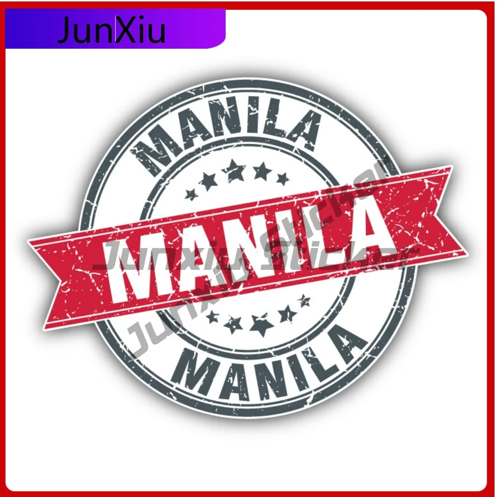 

Manila Creative Sticker Travel Stamp Car Decal Bumper Stickers Funny Style Motorcycle Use For Laptop S Vehicle Exterior Decor