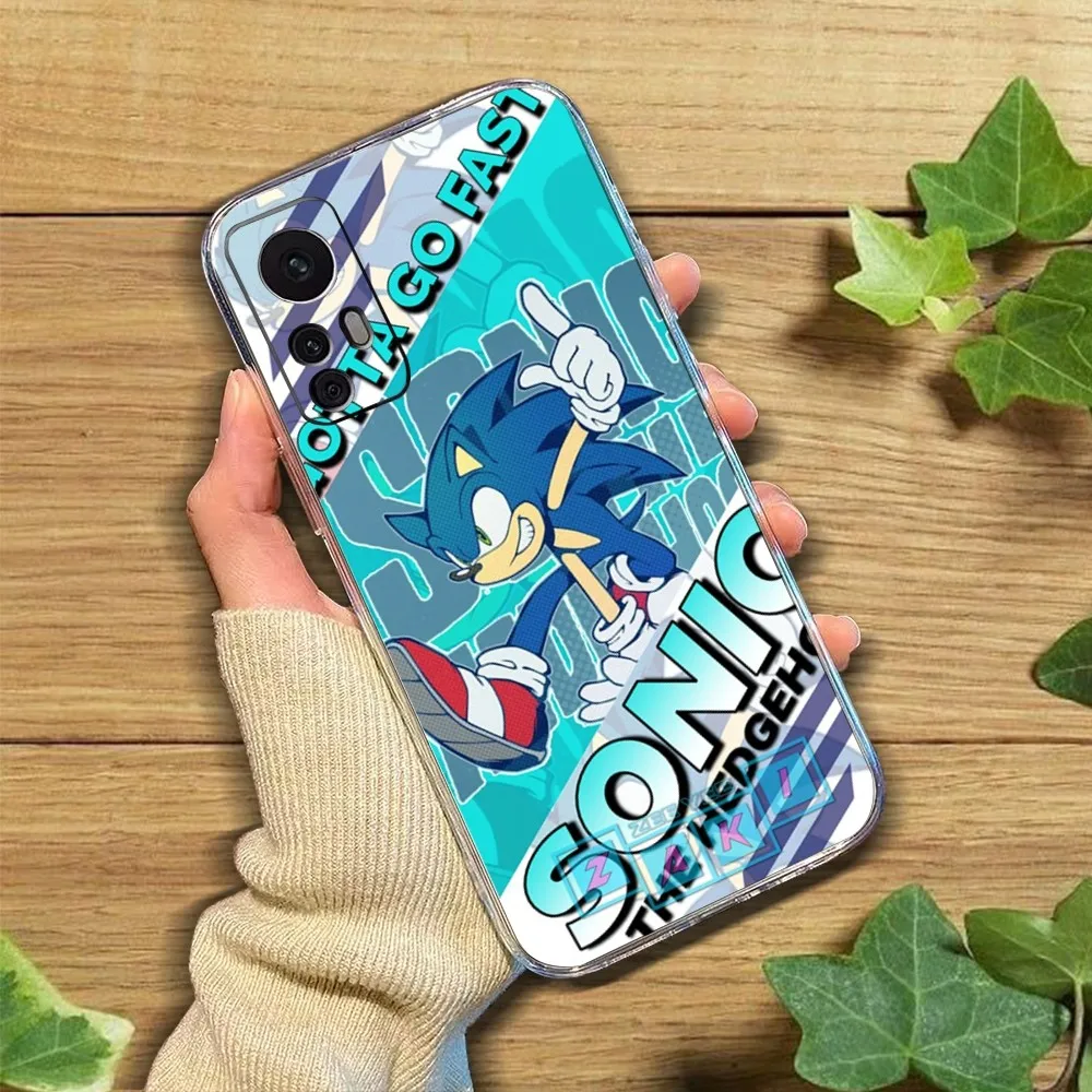 S-Sonic The H-Hedgehog Phone Case For Xiaomi 11 Redmi Note 11 5G 8T 9A 9 10T Note8Pro Note9 12SUltra Transparent Case