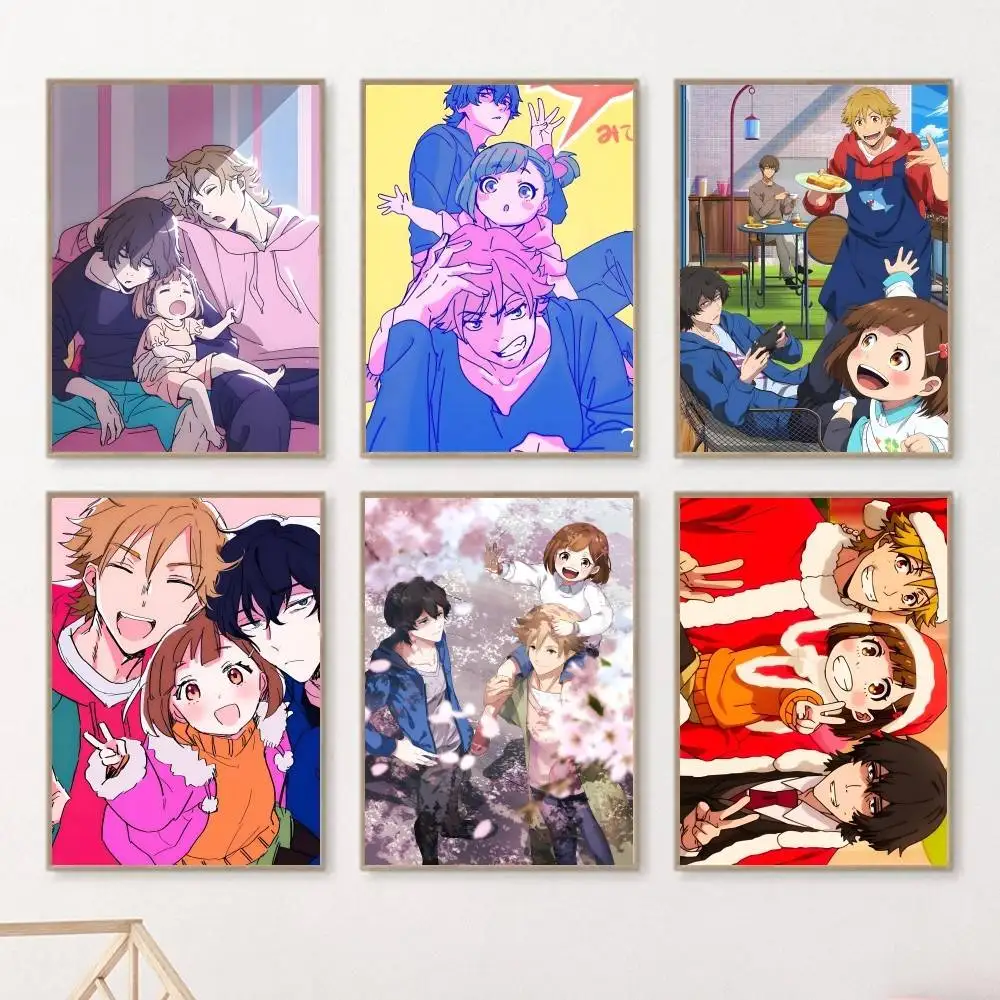 Funny Japanese Anime B-Buddy Daddies Posters HD Print Vintage Wall Art Decor for Home Study Room