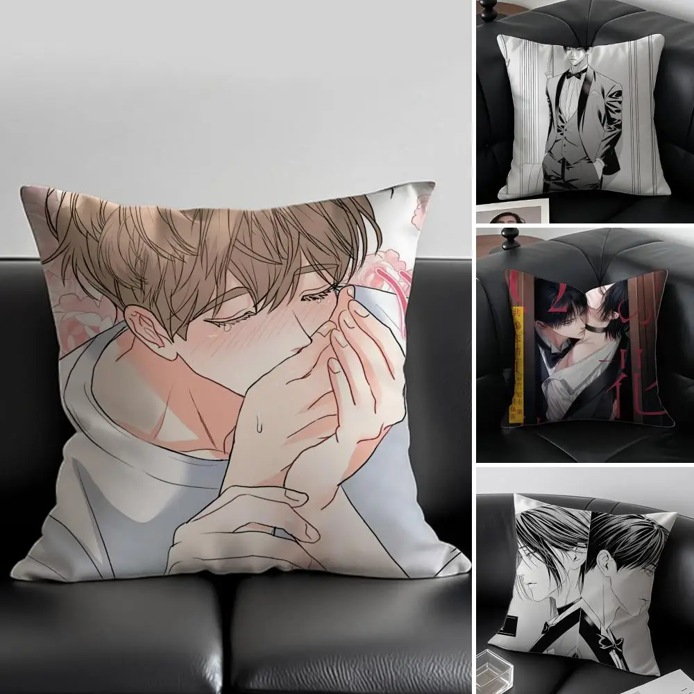 G-Gochiso Omega Pillow Manga Decor Cushion Cushion Cover Pillow Case Anti-dustmite Invisible zipper silky plush cushion