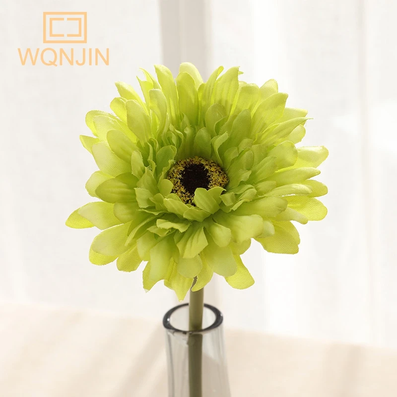 5 Stück, Chrysantheme kleine Sonnenblumen dekoration künstliche Sonnenblumen blume bunte Seide Gänseblümchen nach Hause Blumen arrangement Hochzeit – Detail 10