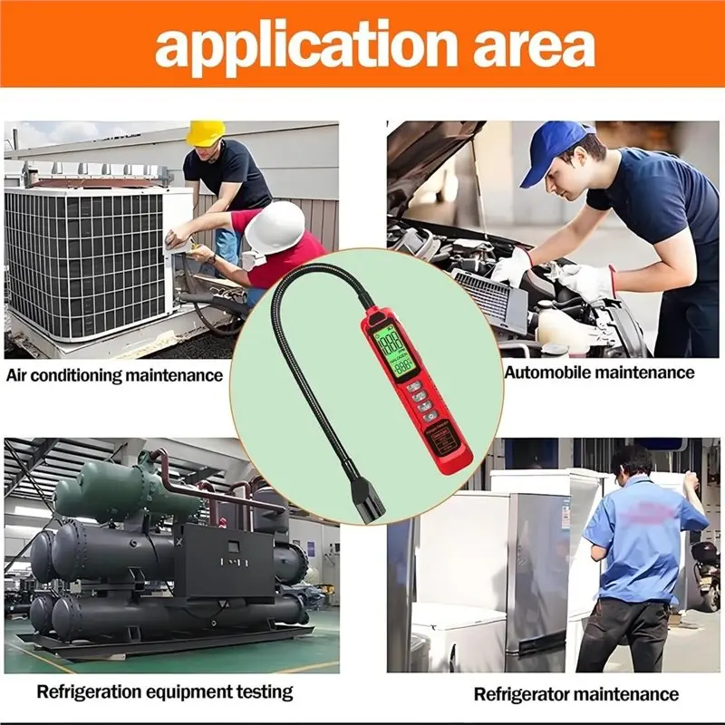 A25F-GL77A For HVAC Systems Compatible Refrigerant Leak Detector, High Sensitivity Freon Sniffer Halogen Detection