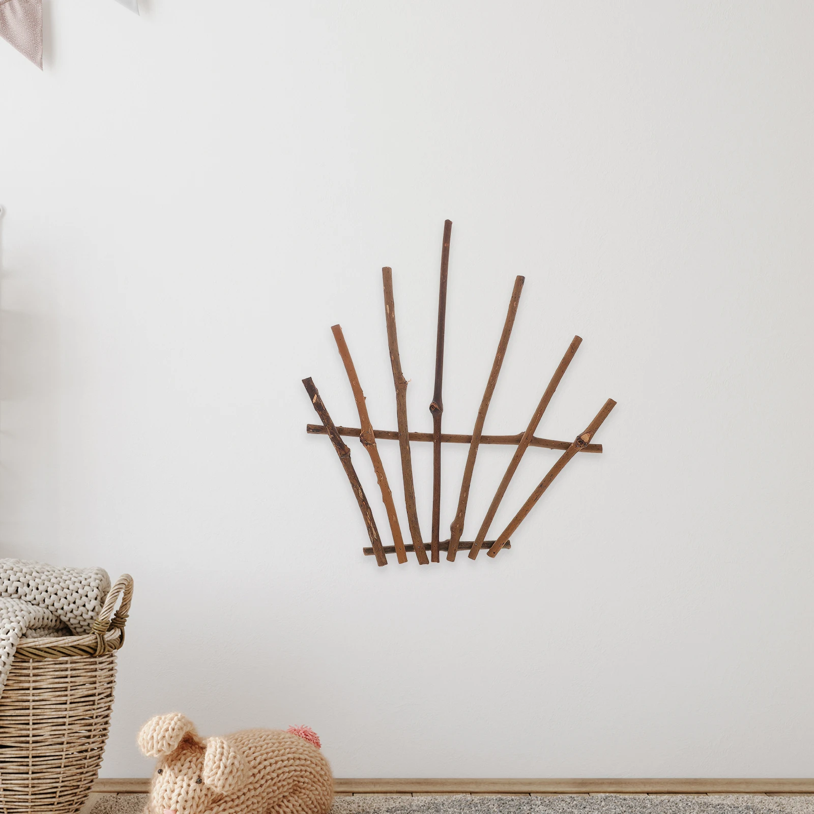 

Rattan Frame Finger Shape Branch Ornament Natural Wood Decor Photo Props DIY AccessoriesVintage Wall Decor Wooden Branches