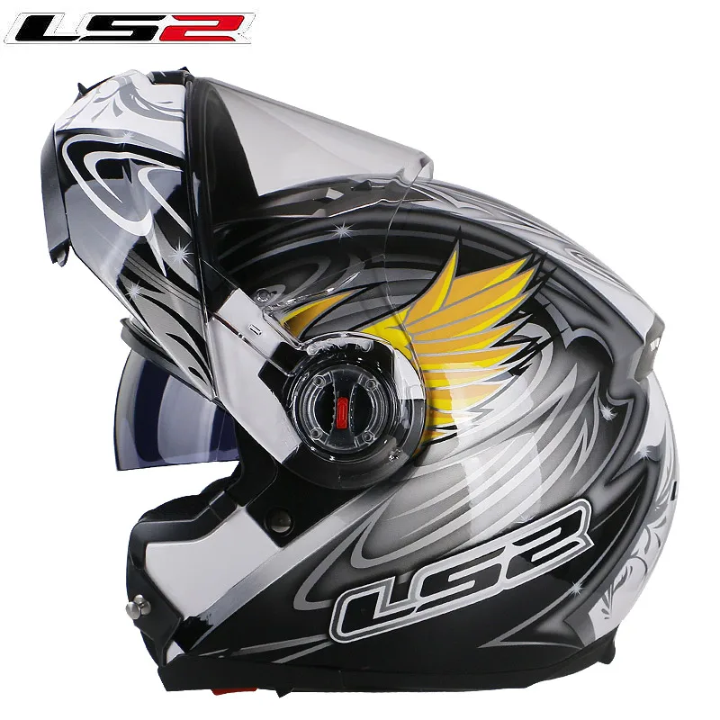 

Capacete LS2 FF370 Men and women's Moto Capacete Dual Lens Modular Helmet with Visor Flip Motocross Helmet