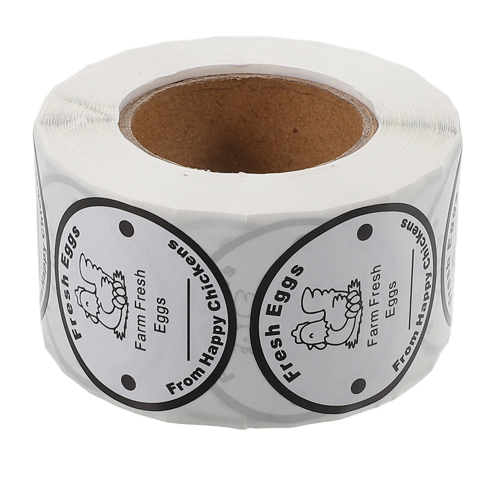 

500 круглых этикеток для свежих яиц, 3,81 см, для упаковки яиц в коробках, для использования на фермах и на рынках, с датой производства