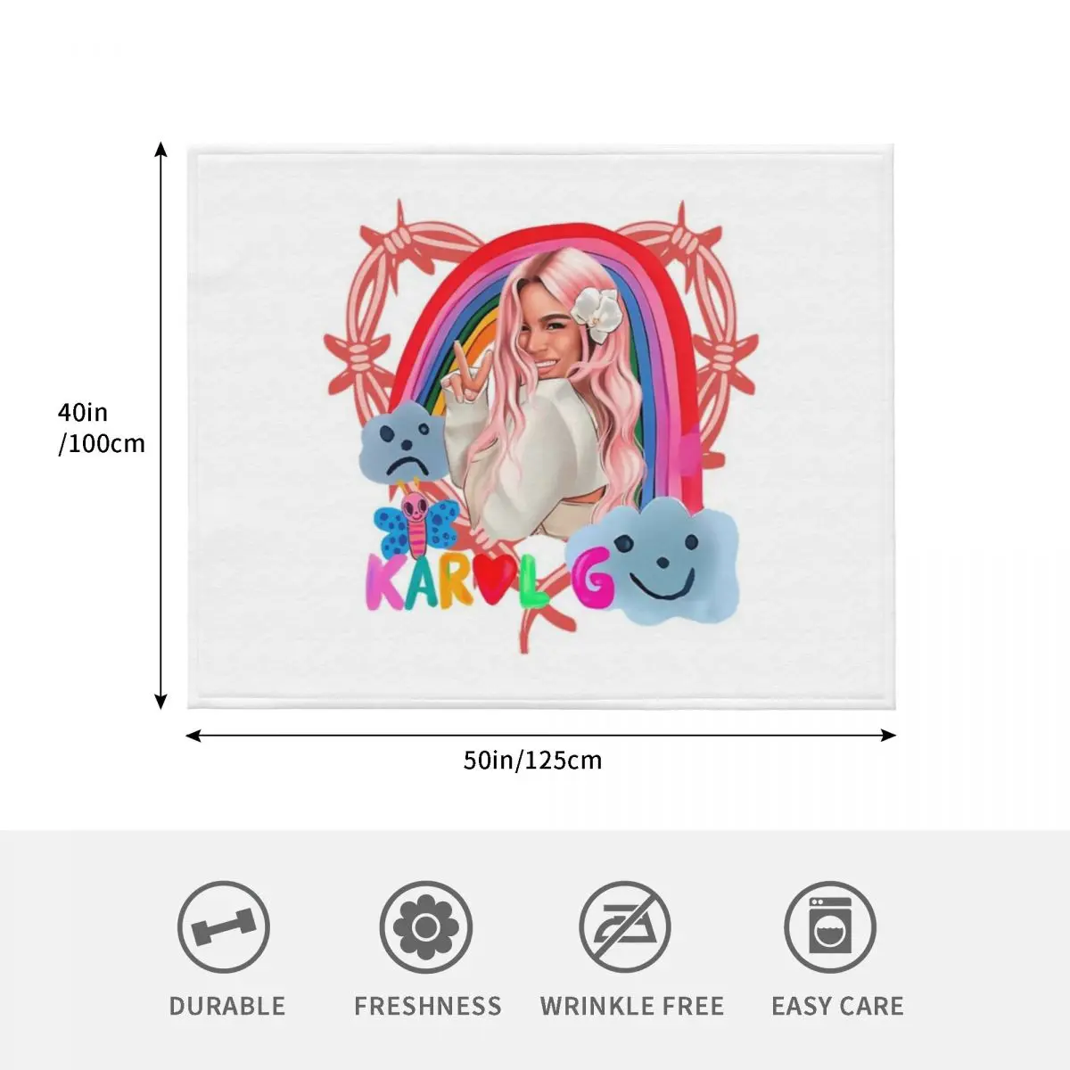 مانانا سيرا بونيتو كارول جي 2023 - كارول سيرينيتا، ما؟ أنا سمر بونيتو، بيكوتا وشم على شكل قلب، أطفال، بطانية رمي بيكوتا كارو