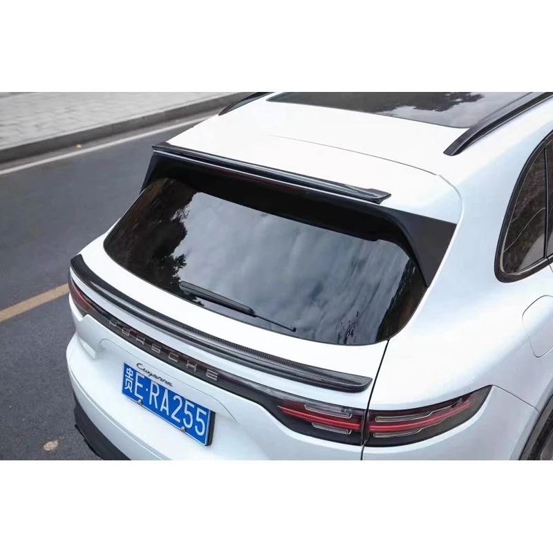

FOR Porsche Cayenne 2018 - 2021 High Quality Wing Lip Roof Spoilers Forged carbon & Carbon Fiber & black Spoiler