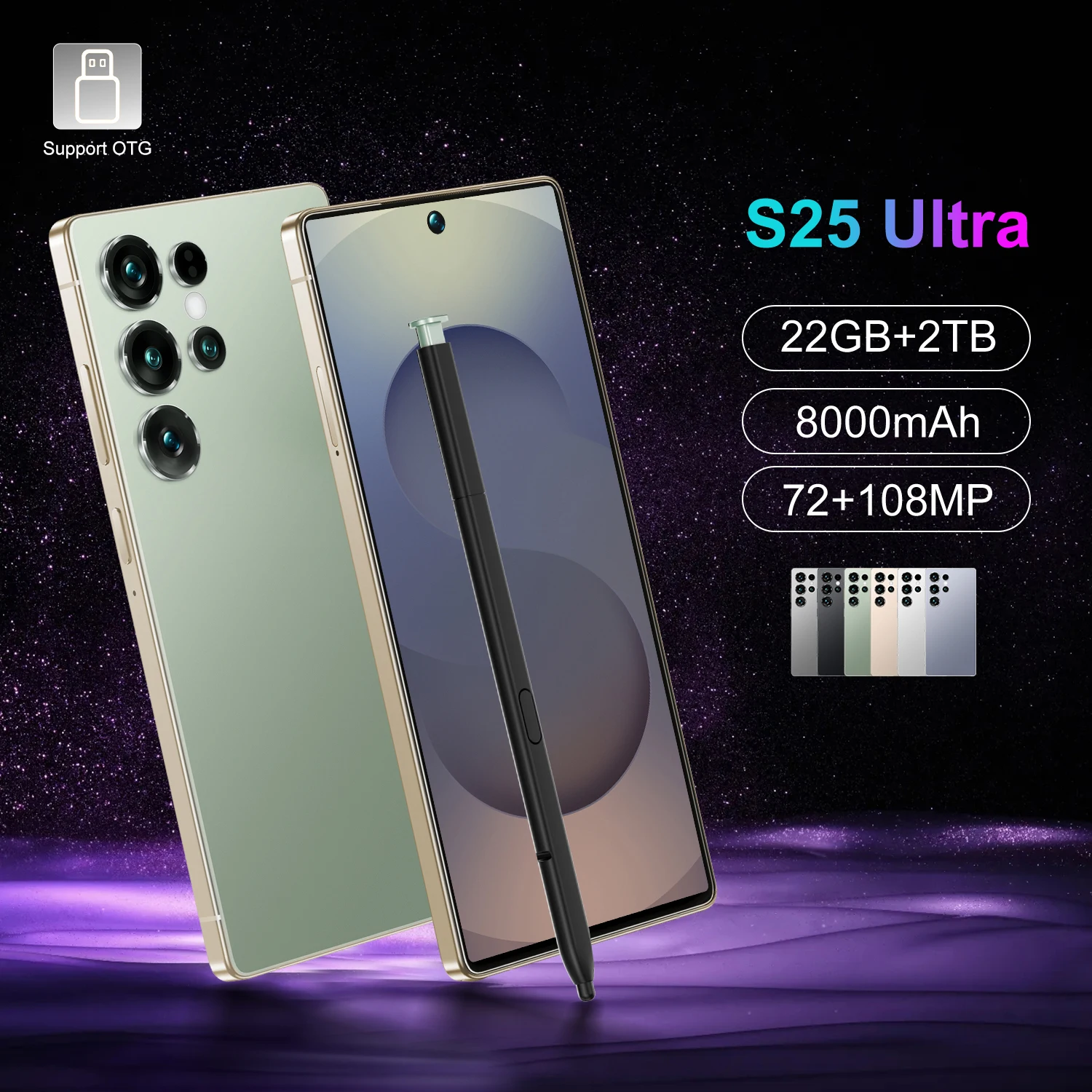 

NEW S25 Ultra HOT 2025 original intelligent 5G dual card dual standby Android 15 system global version 8000mAh battery