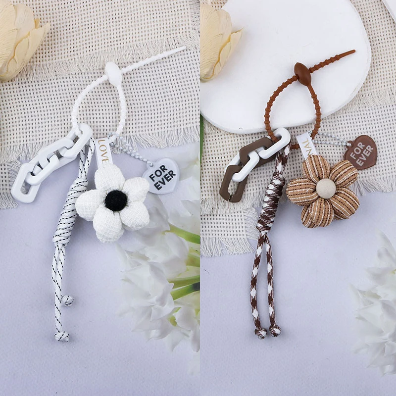 Cute Flower Keychain Pendant Earphone Camera Chain Sweet Versatile Keychain Fashion Backpack Decoration Accessories Gifts image 5