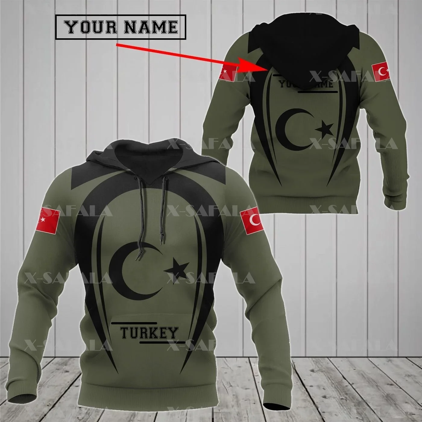 

TURKEY PROUD WITH COAT OF ARMS 3D Printed Hoodie Thick Cotton Warm Autumn Man Outwear Hooded Pullover Tracksuits