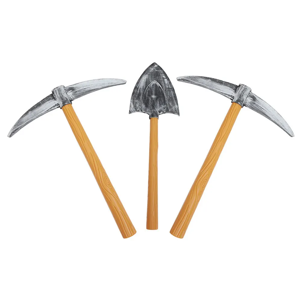 

Foam Pickaxe Set Halloween Dwarf Costume Accessory Prop for Carnival Stage Performance Gnome Cosplay Spade Fake Axe Tool