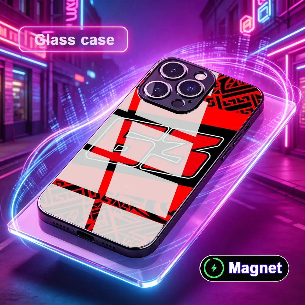 

Fashion Pecco Glass Magnet Mobile Phone Case for iPhone 17 16 15 14 13 12 11 Air Pro Max Plus Mini Colorful Cover