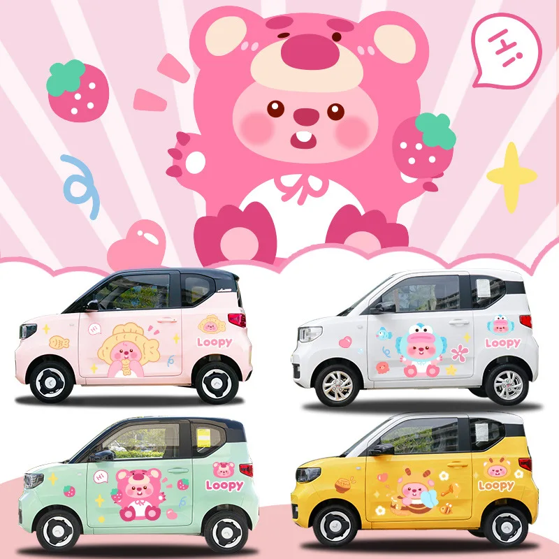 

Loopy Anime Car Sticker Set Cartoon Girl Kawaii Loopy Car Body Film Waterproof and Durable Little Beaver Toy Car Accessories