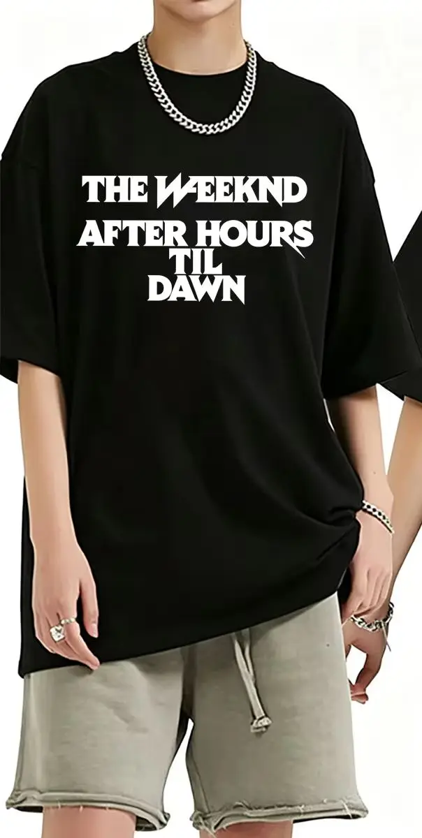 Camiseta del Rapper The Weeknd After Hours Til Dawn con Playboi Carti Tour 2026, Camiseta de Moda Hip Hop para Hombre, Camiseta de Música Pop, Ropa Urbana Masculina