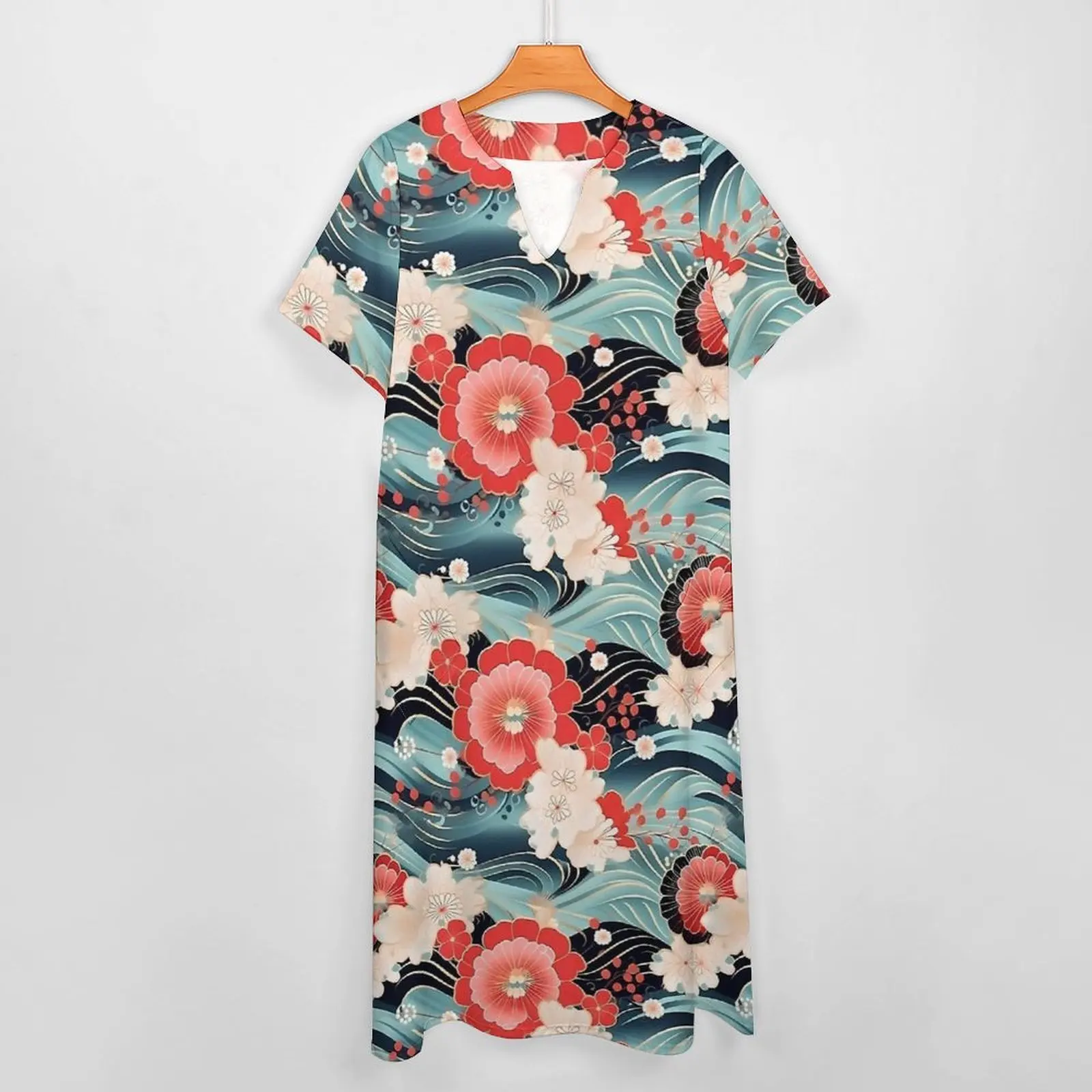 Vestido de arte japonés, patrón de kimono de verano, moda coreana, vestidos largos bohemios de playa, vestido Maxi de fiesta para mujer, Idea de regalo