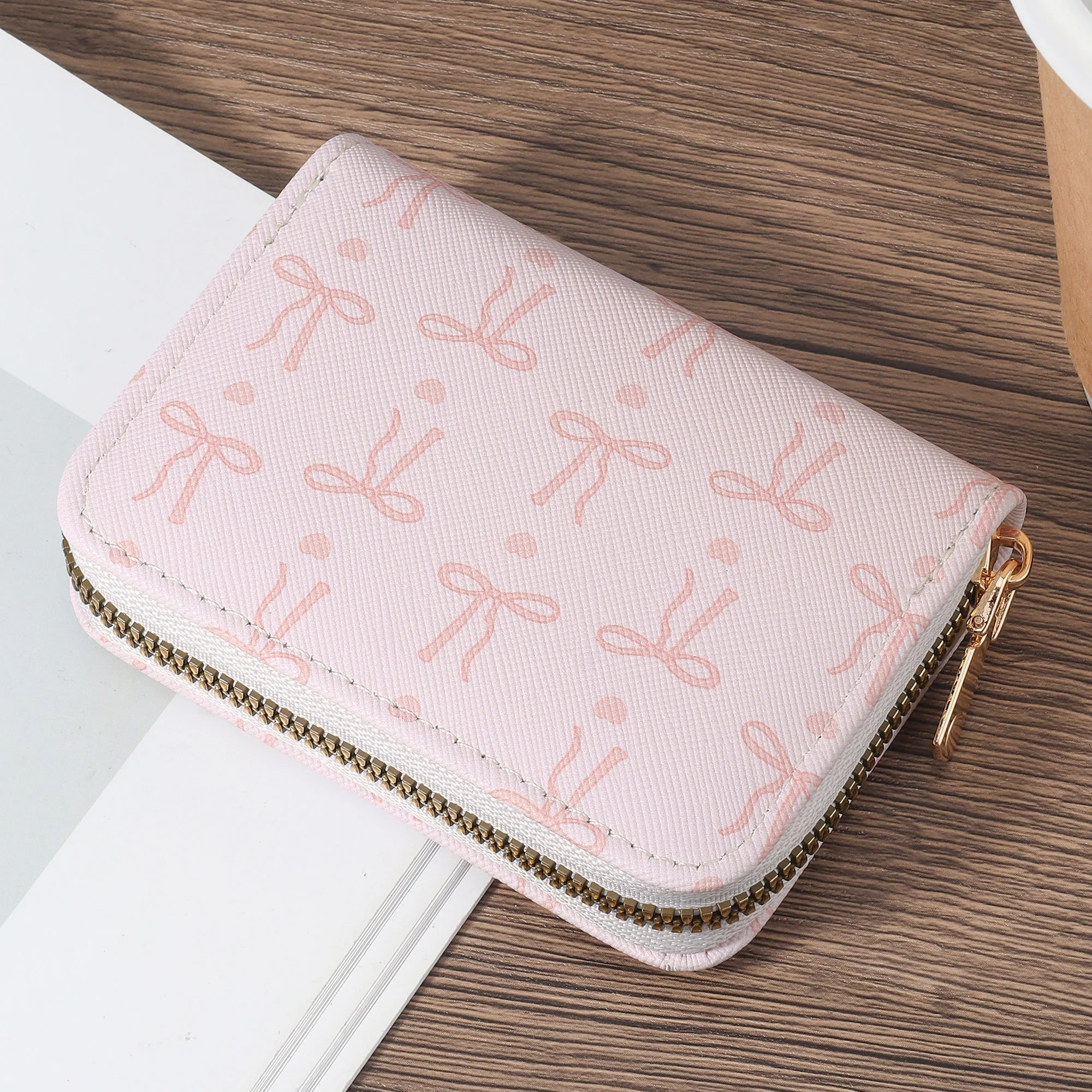 Women's Minimalist Short Wallet Handbag Zipper, Coin Wallet Fashion Zipper, High Quality Credit Card Storage Bag, Easy Leisure M