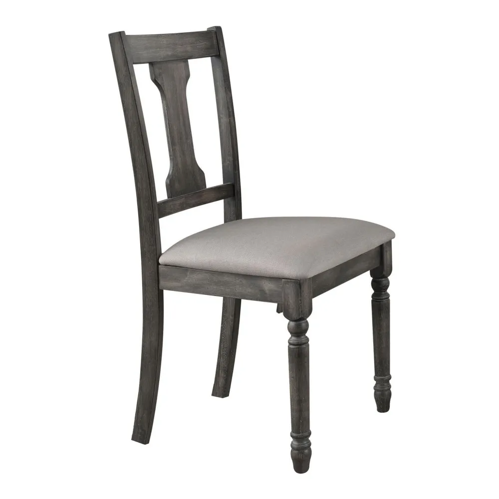 Tanya and Weathered Grey Open Back Side Chairs (Set of 2) Dining Chairs, Dining Room Furniture