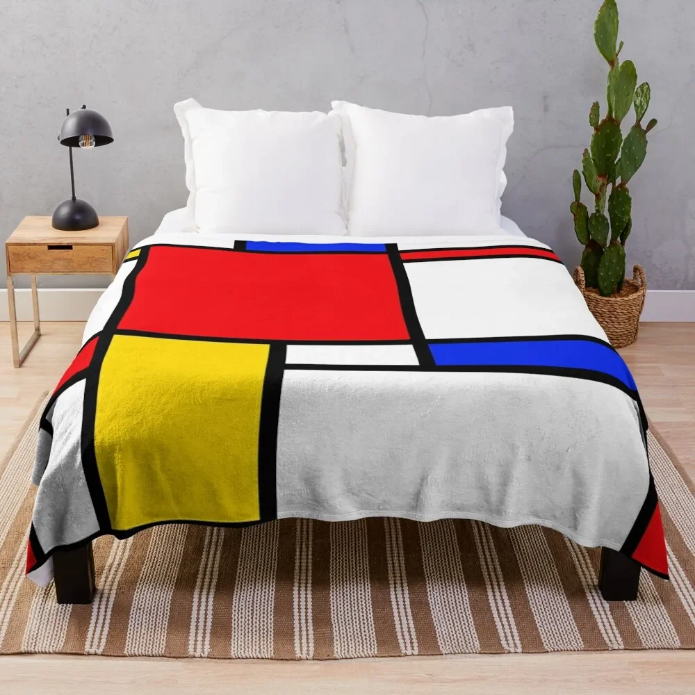 Mondrian selimut lempar merek mewah lucu selimut tidur multifungsi merek mewah