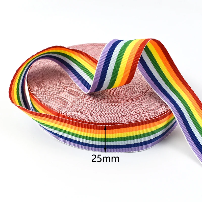 20 Yards Meetee 10-38mm Regenbogen Nylon Gurtband Band Dekor Band Rucksack Band Gürtel Kleidung DIY Nähen material Zubehör
